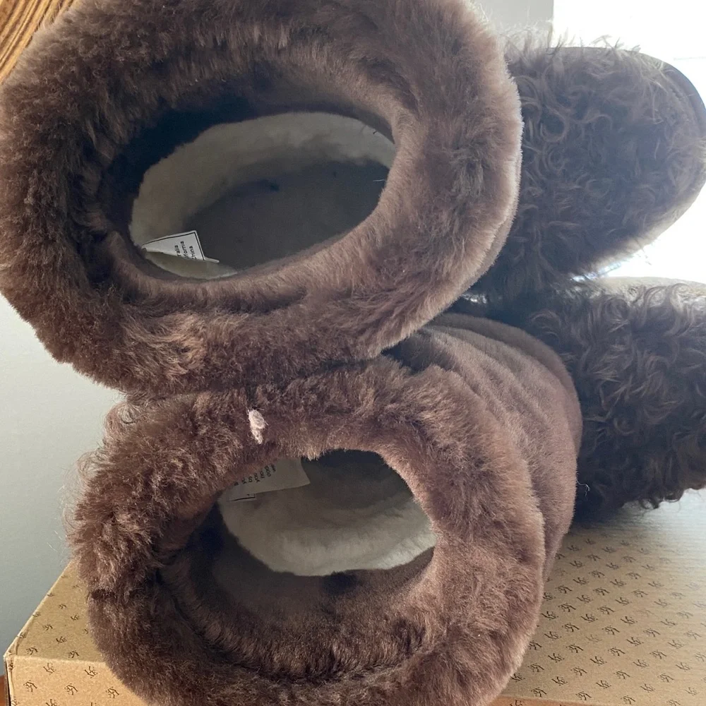 Australia Luxe Collective Dark Brown Faux Fur Platform Kids Boots